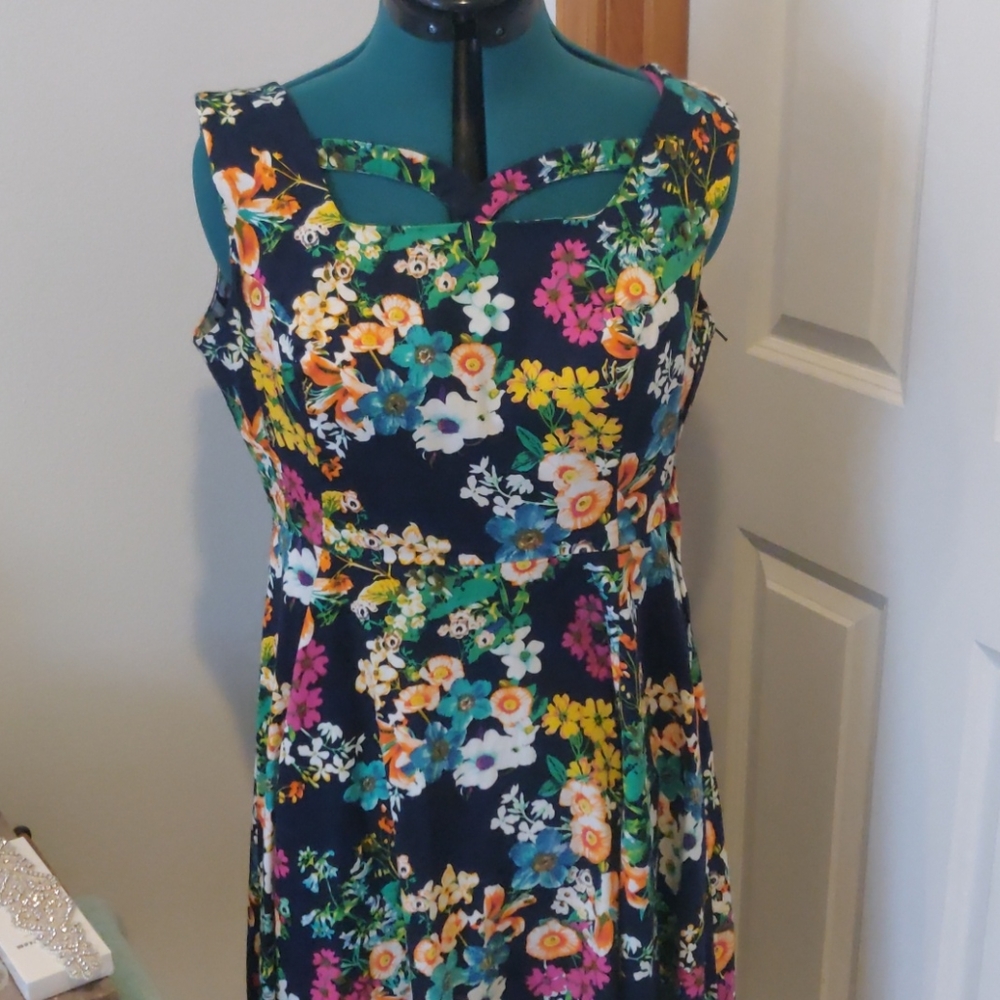 Hearts and Roses vintage floral dress